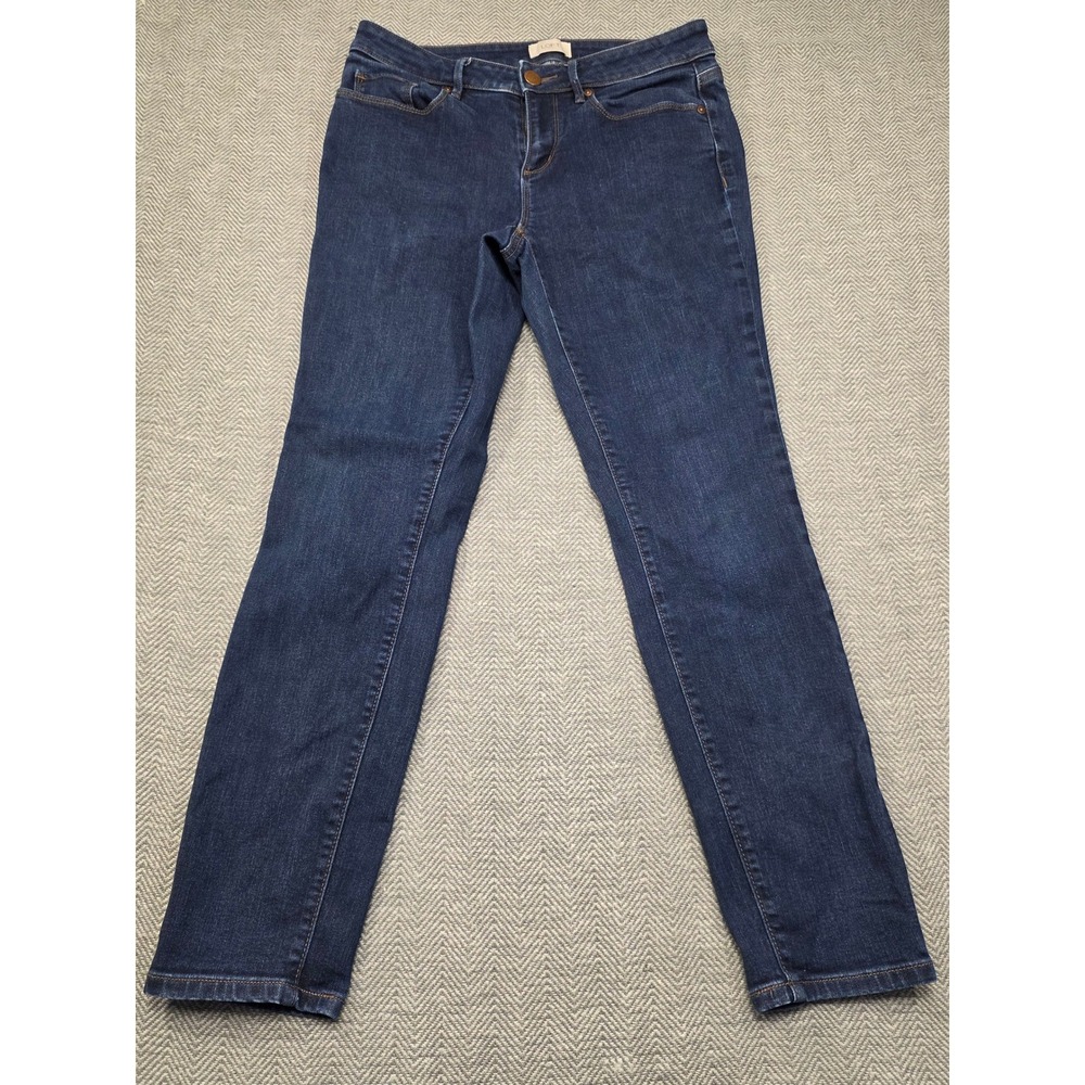 Loft Outlet Curvy Skinny Jeans Womens 6 Dark Indigo Wash‎ Stretch Denim Pants